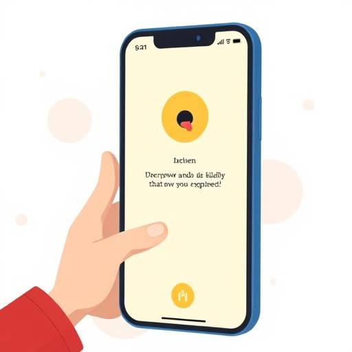 Captura de pantalla de una animación explicativa 2D para una app móvil
